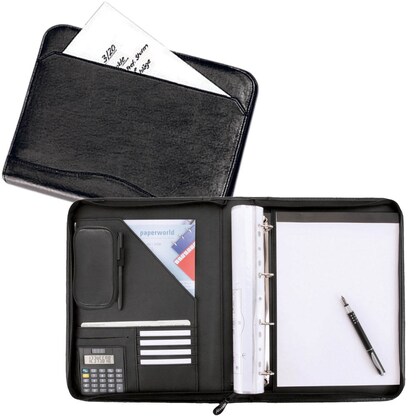 Artikelbild für Alassio Ringbuchmappe REGGIO Lederimitat DIN A4 schwarz, Artikelnummer 599209