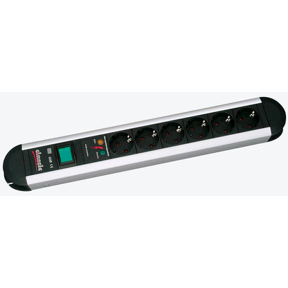 Artikelbild für BACHMANN PRIMO 6-fach Steckdosenleiste mit Überspannungsschutz 1,75 m schwarz, Artikelnummer 185563