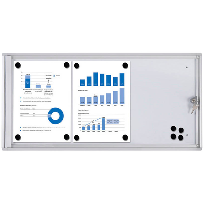 Artikelbild für Showdown® Displays Schaukasten Economy XS silber 3x DIN A4 71,1 x 2,6 x 35,0 cm, 1 St., Artikelnummer 569723