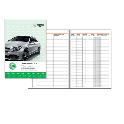 Artikelbild für SIGEL Fahrtenbuch, Pkw mit Kraftstoffverbrauch Formularbuch FA513, 1 St., Artikelnummer 816553