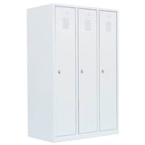 Artikelbild 1 für LÜLLMANN Spind signalweiß 515137, 3 Schließfächer 118,5 x 50,0 x 180,0 cm, Artikelnummer 184863