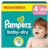 Artikelbild 1 für Pampers® Windeln baby-dry™ Monatsbox Gr. 4 (9-14 kg) für Babys und Kleinkinder, 204 St., Artikelnummer 272959