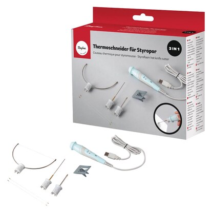 Artikelbild für Rayher Styroporschneider weiß 3 in 1, 1 Set, Artikelnummer 686762