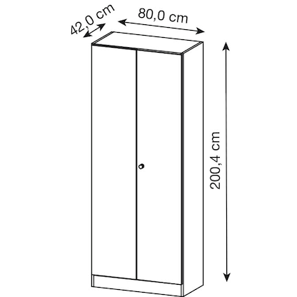 Artikelbild 2 für HAMMERBACHER Aktenschrank Unni SE1, V6100/3/3/SG ahorn 4 Fachböden 80,0 x 42,0 x 200,4 cm, Artikelnummer 402824