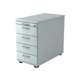 Artikelbild 1 für HAMMERBACHER Solid SC50 Standcontainer lichtgrau 5 Auszüge Metall-Bügelgriff chrom 42,8 x 80,0 x 72,0 - 76,0 cm, Artikelnummer 983015