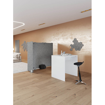 Artikelbild 5 für HAMMERBACHER Akustik-Trennwand, grau 100,0 x 180,0 cm, 1 St., Artikelnummer 778692