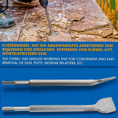 Artikelbild 5 für S&R Meißel-Set SDS-plus, 3-teilig, Artikelnummer 316408