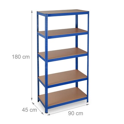 Artikelbild 7 für relaxdays Schwerlastregal 10026748_0 blau 90,0 x 45,0 x 180,0 cm, Artikelnummer 451734