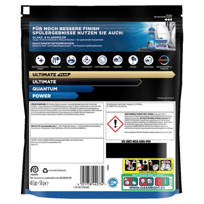 Artikelbild 2 für finish POWERBALL ULTIMATE CITRUS Spülmaschinentabs 40 St., Artikelnummer 815229