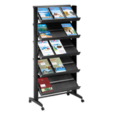 Artikelbild 1 für PAPERFLOW Prospektregal schwarz DIN A4 85,5 x 38,5 x 167,5 cm, 1 St., Artikelnummer 589721