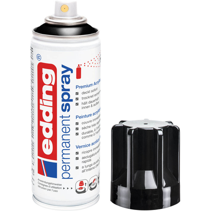Artikelbild 2 für edding 5200 Acrylspray Sprühfarbe tiefschwarz glänzend, 1 St., Artikelnummer 788937