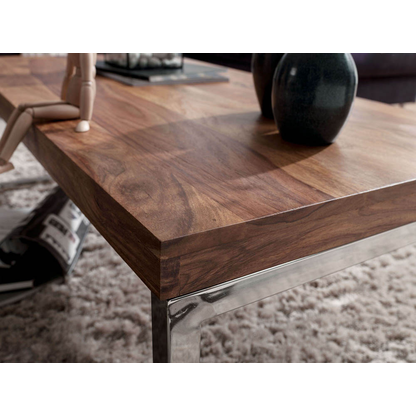 Artikelbild 6 für WOHNLING Couchtisch rechteckig Massivholz sheesham 120,0 x 60,0 x 40,0 cm, 1 St., Artikelnummer 904191