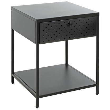 Artikelbild für HAKU Möbel Konsole Nachttisch rechteckig Metall schwarz 40,0 x 40,0 x 53,0 cm, 1 St., Artikelnummer 340097