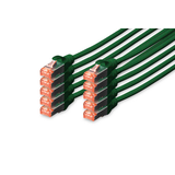 Artikelbild 1 für DIGITUS RJ45-Stecker/RJ-45 Stecker Netzwerkkabel DK-1644-010-G-10 1,0 m grün, 10 St., Artikelnummer 381649
