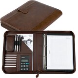Artikelbild 1 für Alassio Ringbuchmappe VITERBO Lederimitat DIN A4 braun, Artikelnummer 896464