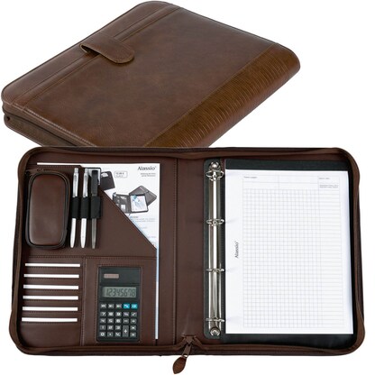 Artikelbild für Alassio Ringbuchmappe VITERBO Lederimitat DIN A4 braun, Artikelnummer 896464
