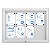 Artikelbild 1 für Showdown® Displays Schaukasten T silber 8x DIN A4 102,5 x 4,7 x 76,0 cm, 1 St., Artikelnummer 560532