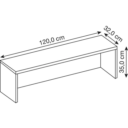 Artikelbild 2 für HAMMERBACHER Thekenaufsatz WB12 gerade, ahorn 120,0 x 32,0 x 35,0 cm, Artikelnummer 859049