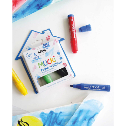 Artikelbild 10 für KREUL MUCKI Papier-Pfiffikus Aquarellmarker farbsortiert, 5 St., Artikelnummer 114799