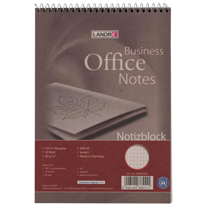 Artikelbild 6 für LANDRÉ® Notizblock Recycling DIN A5 kariert, 1 St., Artikelnummer 298297