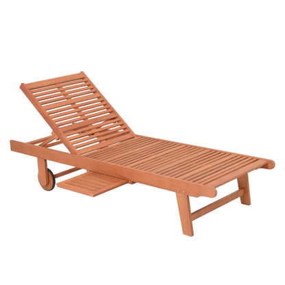 Artikelbild 9 für Garden Pleasure Sonnenliege SAN DIEGO braun Holz, Artikelnummer 543789