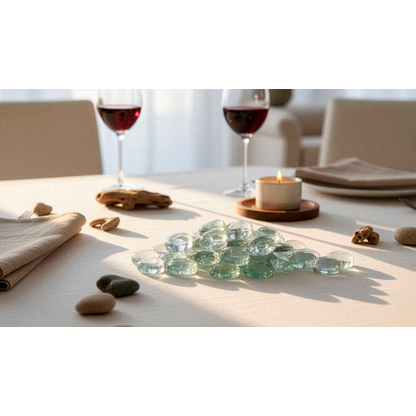 Artikelbild 4 für GLOREX Muggelsteine transparent Glasnuggets Ø 20,0 mm, 200,0 g, 1 Pack, Artikelnummer 732067