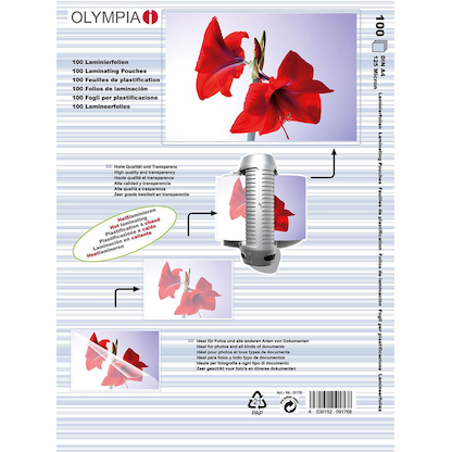 Artikelbild 4 für OLYMPIA Laminierfolien glänzend für A4 125 micron, 100 St., Artikelnummer 565503