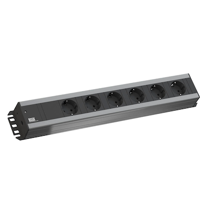 Artikelbild für BACHMANN 6-fach Steckdosenleiste 2,0 m schwarz, Artikelnummer 185601
