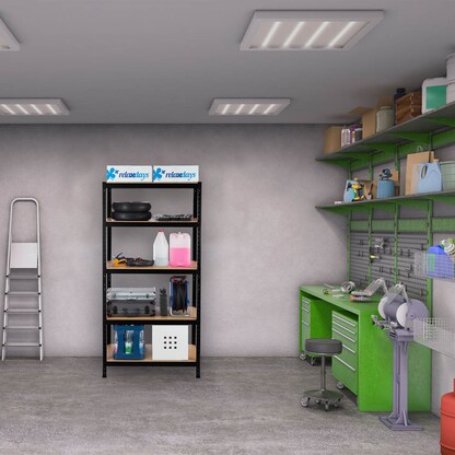 Artikelbild 7 für relaxdays Schwerlastregal 10026749_0 schwarz 90,0 x 45,0 x 180,0 cm, Artikelnummer 451833