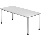 Artikelbild 1 für HAMMERBACHER Orbis höhenverstellbarer Schreibtisch weiß rechteckig, 4-Fuß-Gestell silber 180,0 x 80,0 cm, Artikelnummer 637811