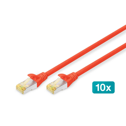 Artikelbild 2 für DIGITUS RJ45-Stecker/RJ-45 Stecker Netzwerkkabel DK-1644-A-020-R-10 2,0 m rot, 10 St., Artikelnummer 382436
