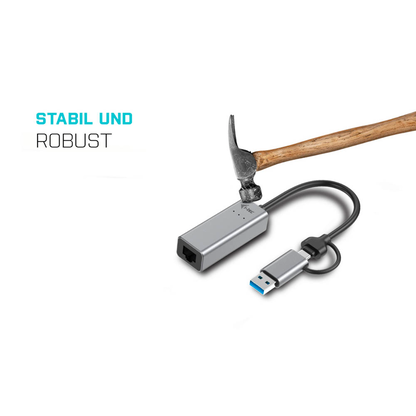 Artikelbild 3 für i-tec® Metal USB C/USB 3.0 A, Ethernet LAN-Adapter, Artikelnummer 662498