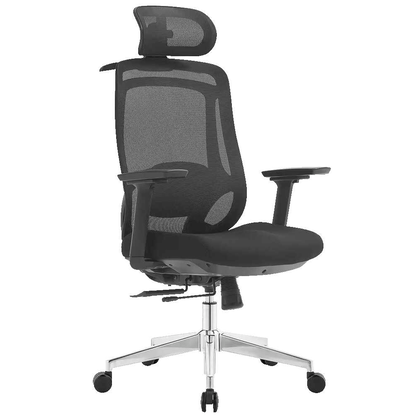 Artikelbild für LÜLLMANN Bürostuhl, 210450 Stoff schwarz, Gestell alu, Artikelnummer 790679