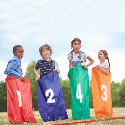 Artikelbild 4 für relaxdays Hüpfsäcke-Set rot, blau, grün, orange , 4 St., Artikelnummer 441513