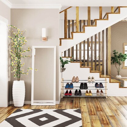 Artikelbild 2 für relaxdays Schuhregal silber, braun 118,0 x 20,0 x 45,0 cm, 1 St., Artikelnummer 449797