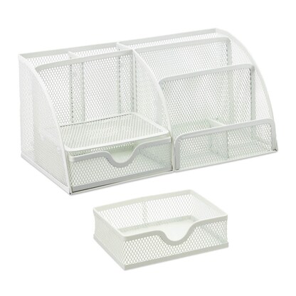 Artikelbild für relaxdays Schreibtisch-Organizer weiß Metall 6 Fächer 28,0 x 14,0 x 13,0 cm, Artikelnummer 516734