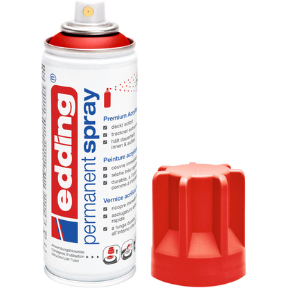 Artikelbild 2 für edding 5200 Acrylspray Sprühfarbe verkehrsrot matt, 1 St., Artikelnummer 789311