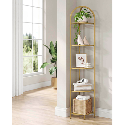 Artikelbild 3 für VASAGLE Eckregal gold 28,0 x 28,0 x 158,0 cm, 1 St., Artikelnummer 290058