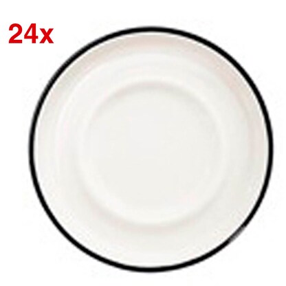 Artikelbild für ID Fine Untertassen Modest Black Stolt weiß Ø 10,0 cm, 24 St., Artikelnummer 634208