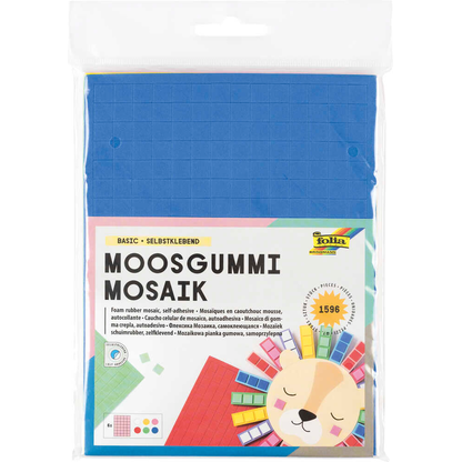 Artikelbild für folia Moosgummi MOSAIK BASIC mehrfarbig 1.596 St., Artikelnummer 776217