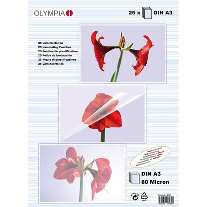 Artikelbild 4 für OLYMPIA Laminierfolien glänzend für A3 80 micron, 25 St., Artikelnummer 565510