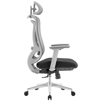 Artikelbild 4 für LÜLLMANN Bürostuhl, 210460 Stoff grau, Gestell alu, Artikelnummer 790947