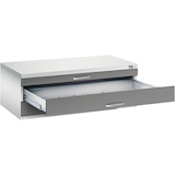 Artikelbild 1 für CP 7100 Planschrank lichtgrau, stahlgrau 3 Schubladen 110,0 x 76,5 x 42,0 cm, 1 St., Artikelnummer 682265