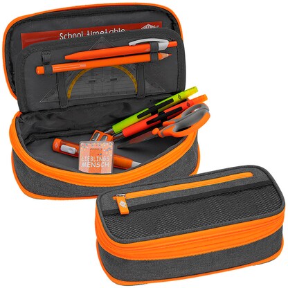 Artikelbild für WEDO Schlampermäppchen NEON Stretch neonorange/grau, 23,0 x 12,0 cm, Artikelnummer 206381