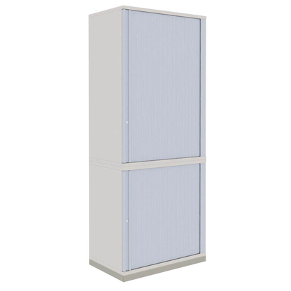 Artikelbild für fm Sidney Rollladenschrank lichtgrau, silber 3 Fachböden 80,0 x 44,2 x 186,9 cm, Artikelnummer 509982
