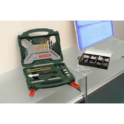 Artikelbild 3 für BOSCH Bohrer- und Bit-Set X-Line 50Ti plus 173-teilig Fixier-Set, 223-teilig, Artikelnummer 208369