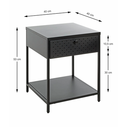 Artikelbild 2 für HAKU Möbel Konsole Nachttisch rechteckig Metall schwarz 40,0 x 40,0 x 53,0 cm, 1 St., Artikelnummer 340097