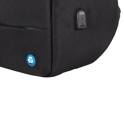 Artikelbild 3 für STOP® OCEAN PLASTIC Laptop-Rucksack RPET Kunstfaser schwarz bis 39,6 cm (15,6 Zoll), Artikelnummer 248833