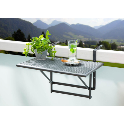 Artikelbild 5 für greemotion Balkonhängetisch rechteckig Stahl grau 60,0 x 40,0 x 56,0 cm, 1 St., Artikelnummer 421893