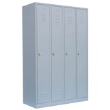 Artikelbild 1 für LÜLLMANN Spind lichtgrau 510140, 4 Schließfächer 117,0 x 50,0 x 180,0 cm, Artikelnummer 185078